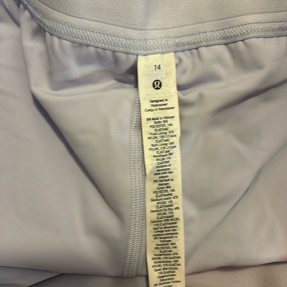 Lululemon Court Rival HR Skirt Long, Blissful Blue, Size 14 - Picture 4 of 6